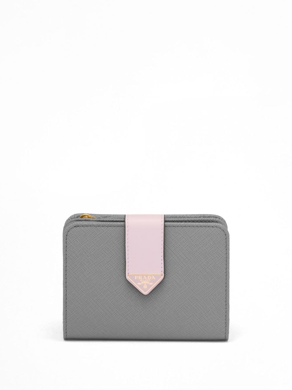 Prada small Saffiano leather wallet - Grey von Prada