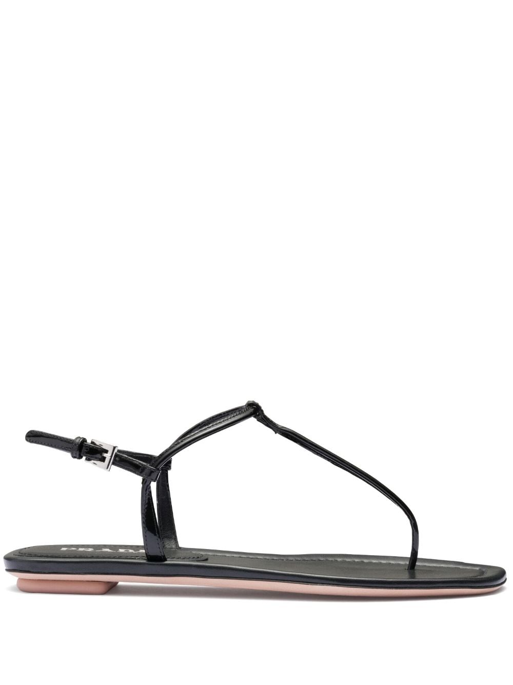 Prada thong-strap flat sandals - Black von Prada