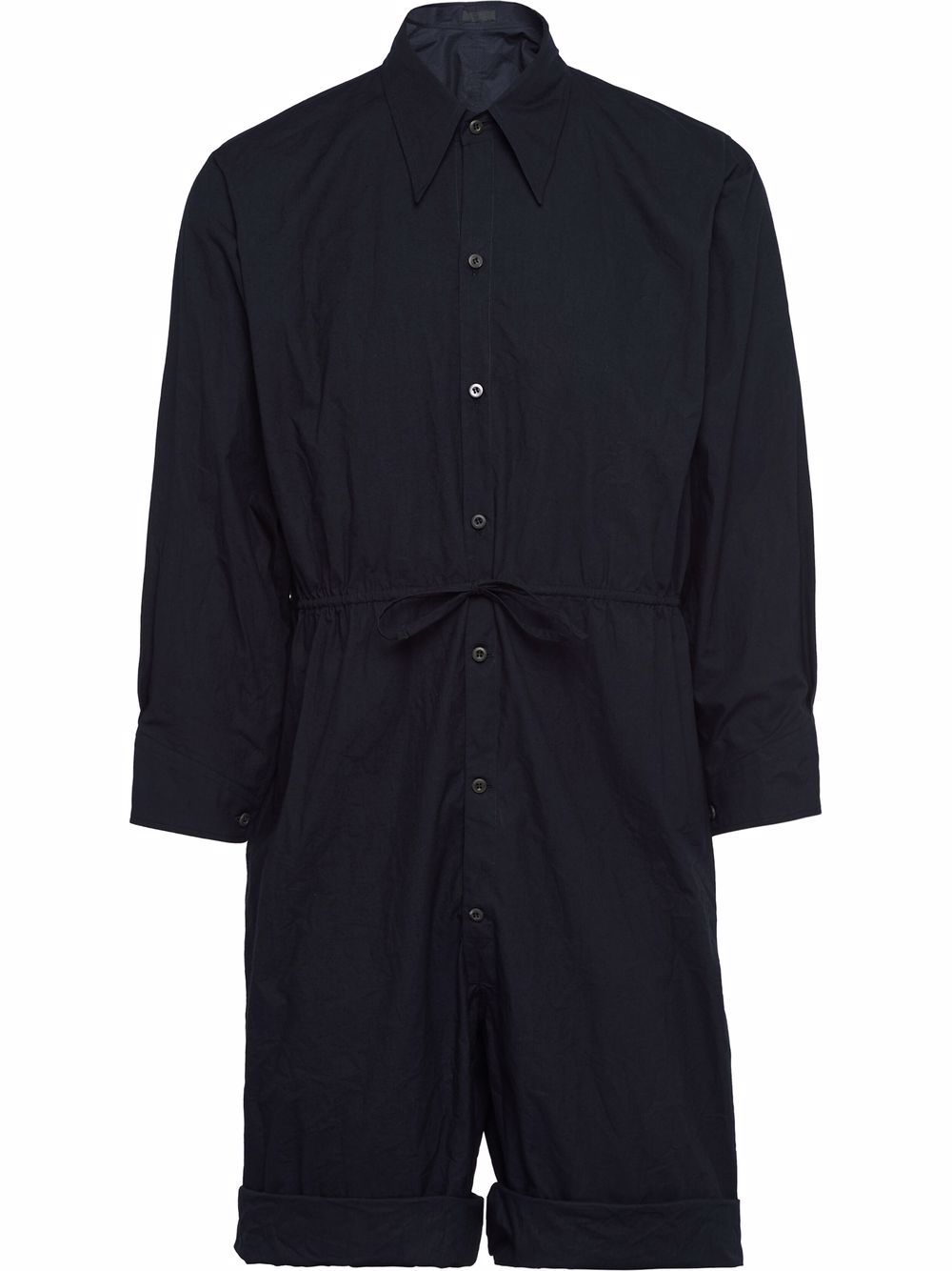 Prada tie-waist chambray jumpsuit - Black von Prada