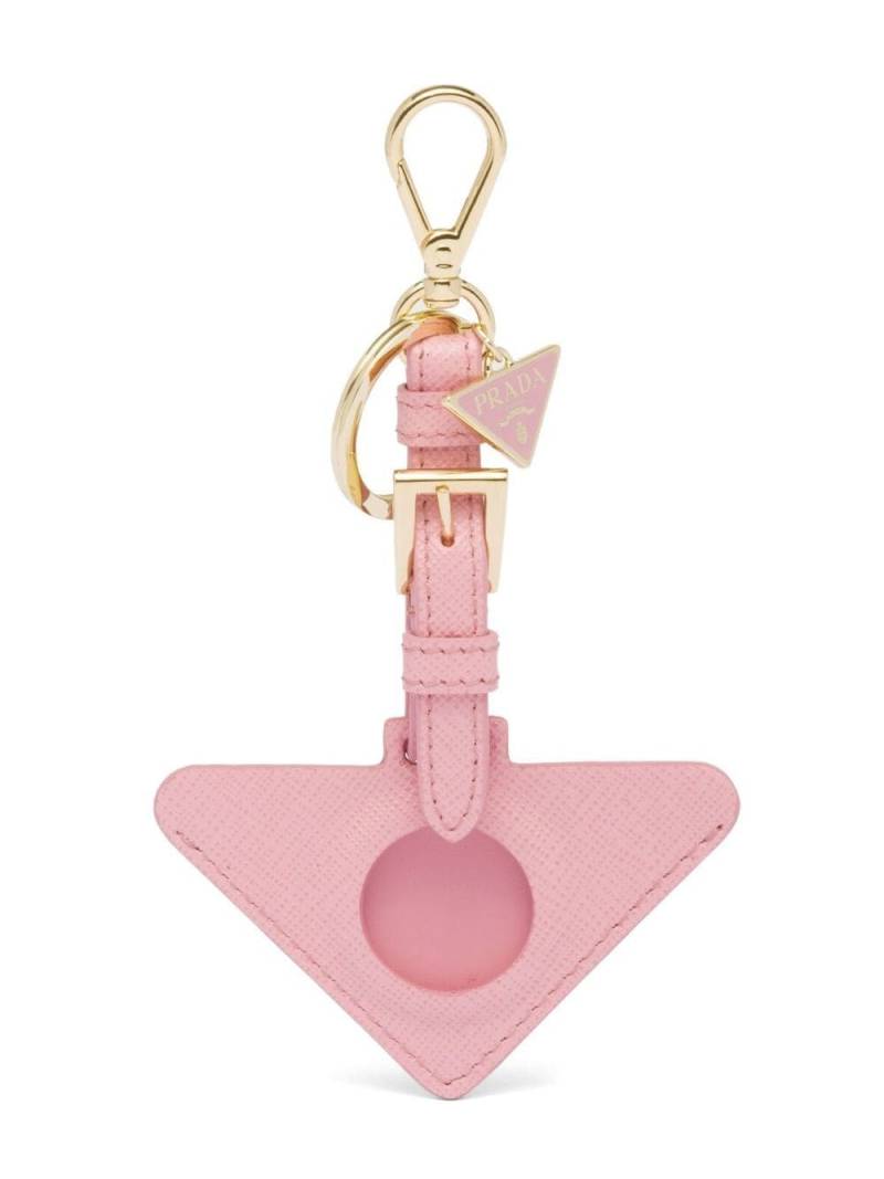 Prada leather AirTag holder - Pink von Prada