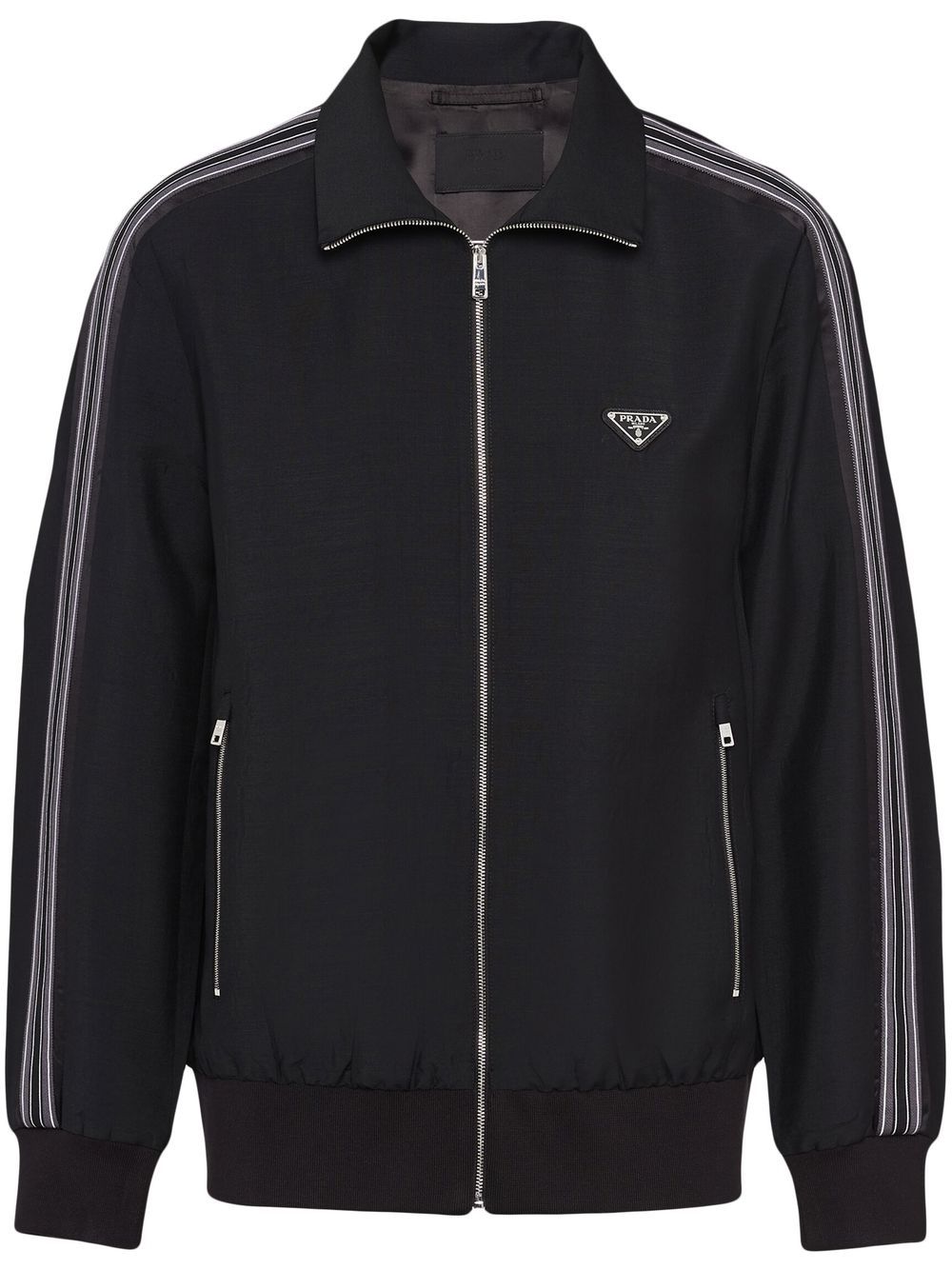 Prada triangle logo blouson jacket - Black von Prada