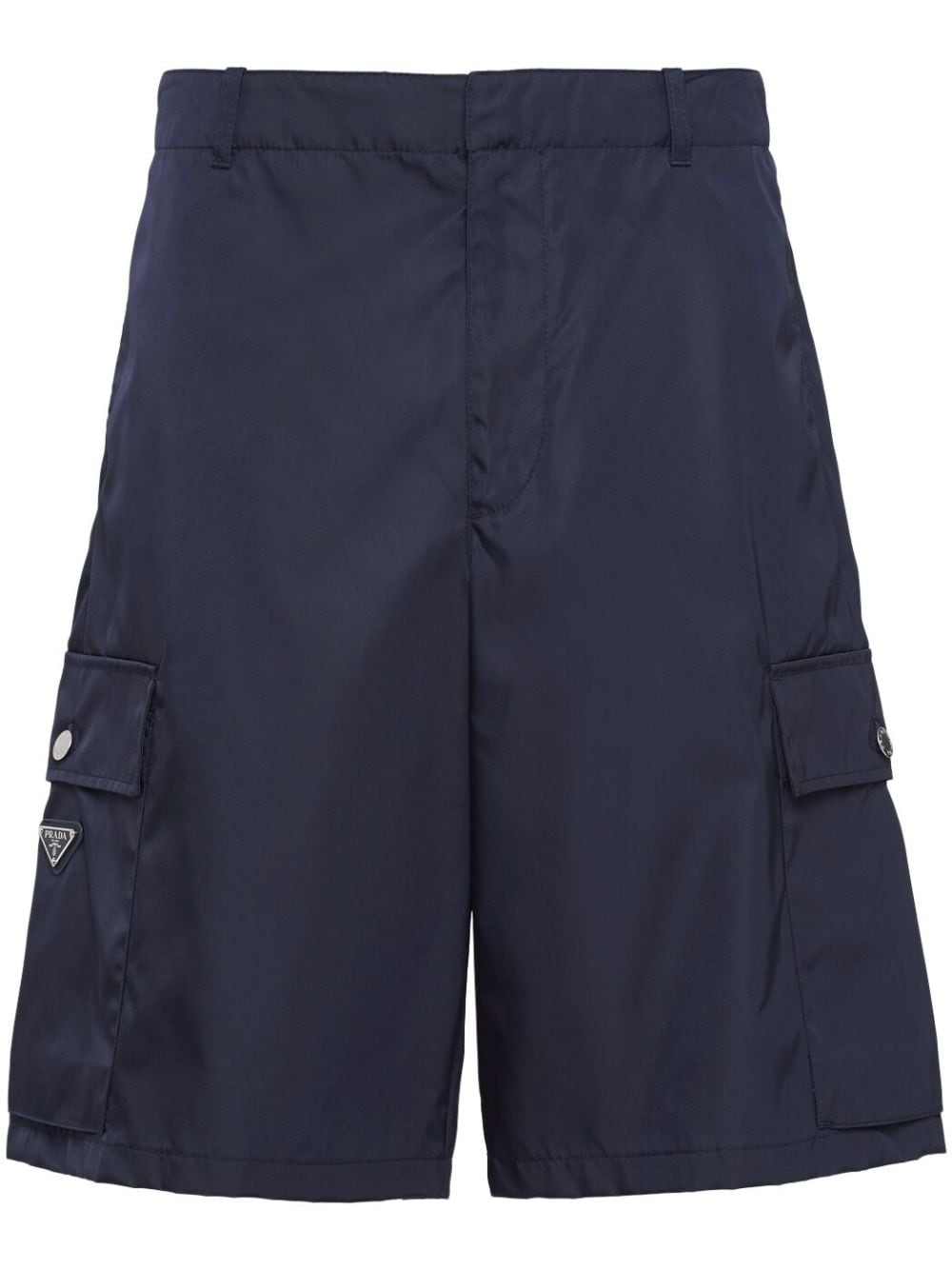 Prada triangle-logo cargo shorts - Blue von Prada