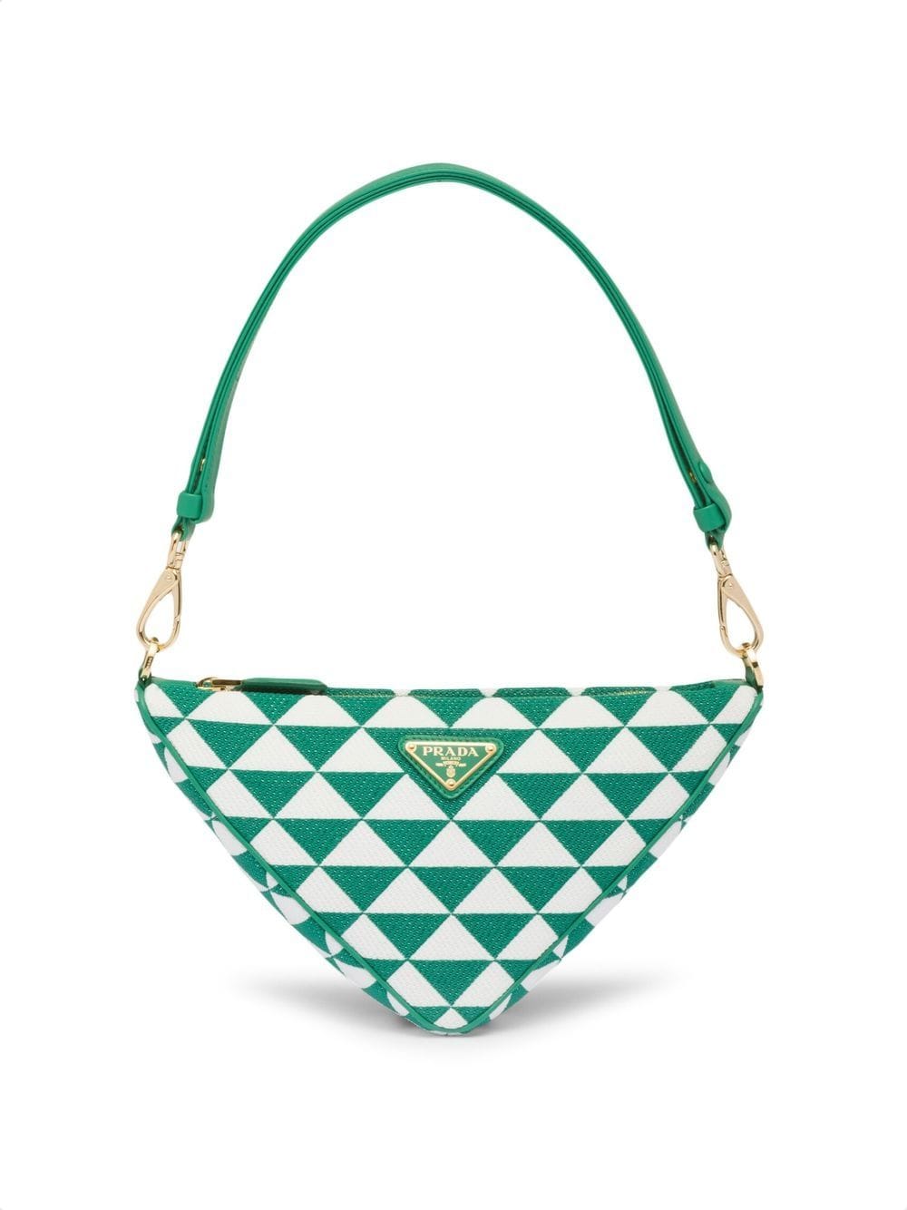 Prada embroidered jacquard mini bag - Green von Prada