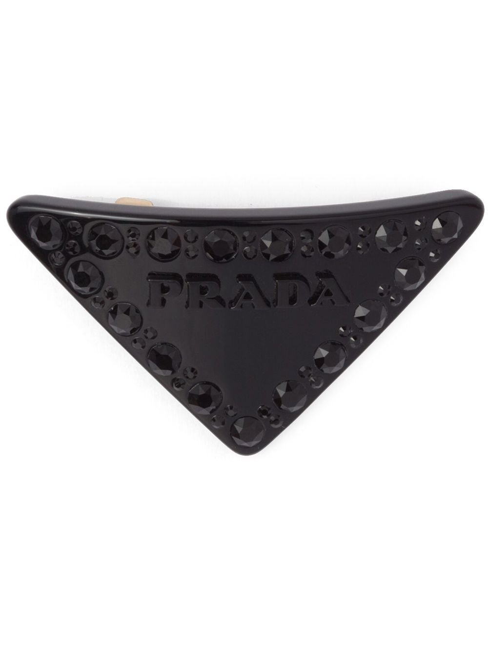 Prada triangle-logo hair clip - Black von Prada