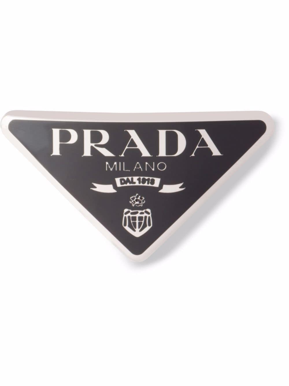 Prada triangle-logo hair clip - Black von Prada