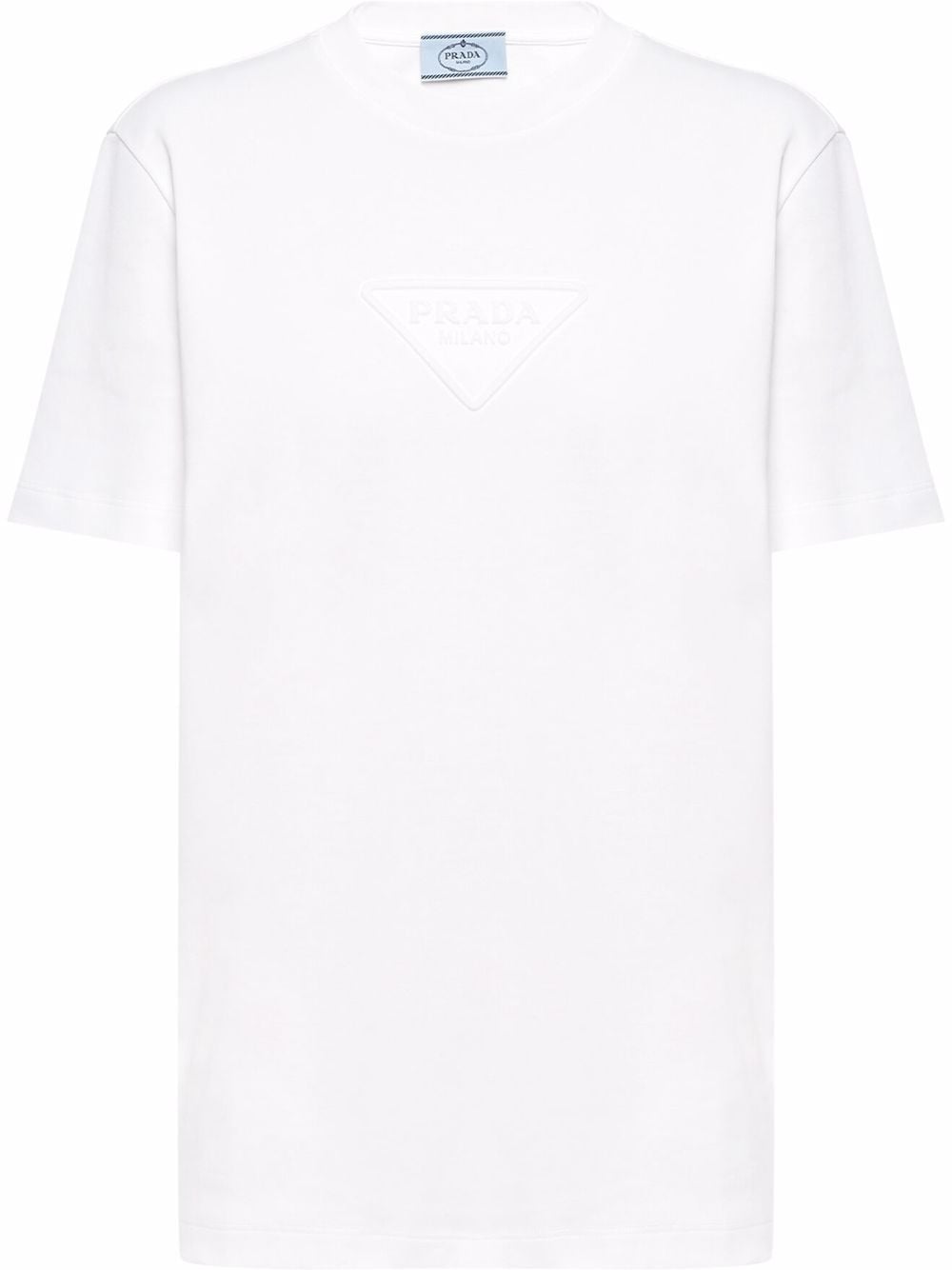 Prada triangle-logo interlock T-shirt - White von Prada