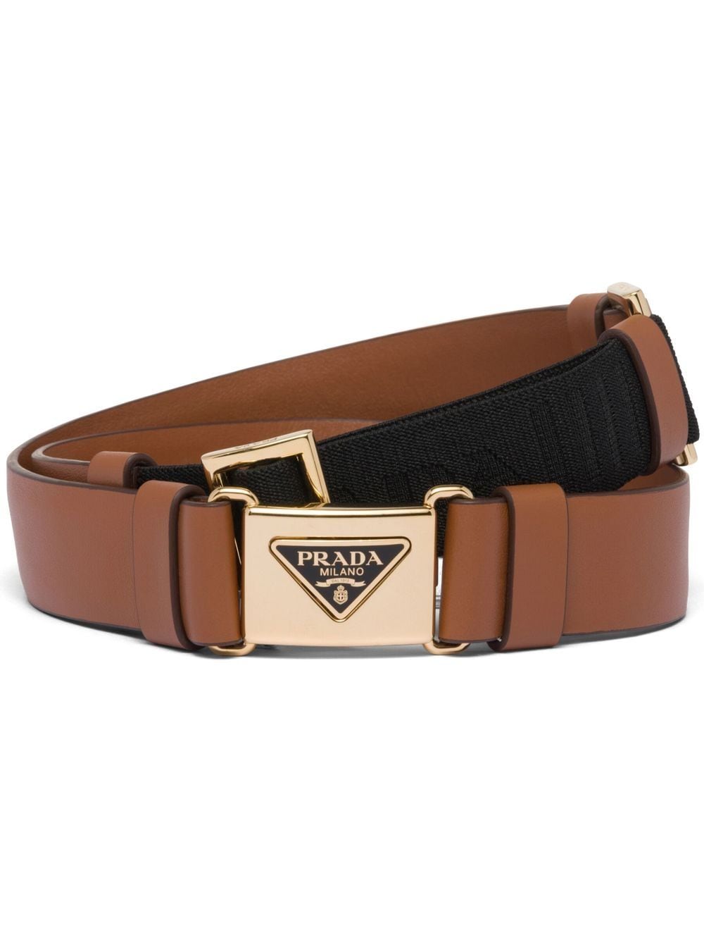 Prada triangle-logo leather belt - Brown von Prada