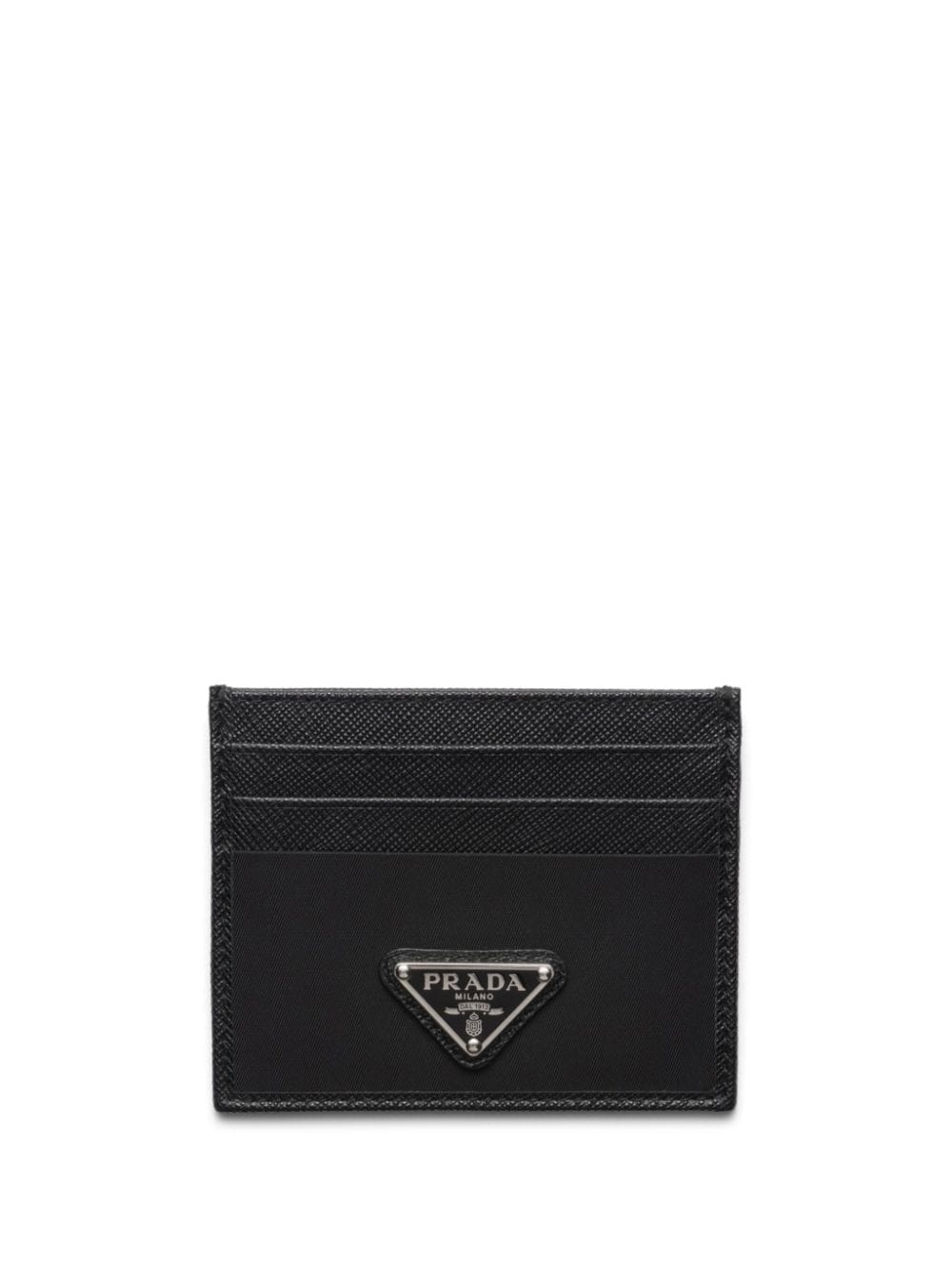 Prada triangle-logo leather wallet - Black von Prada