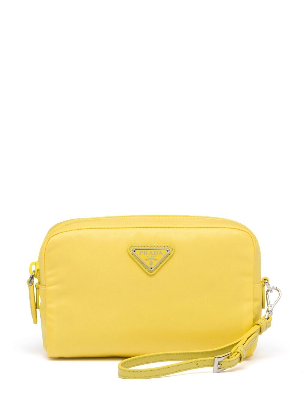 Prada triangle-logo makeup bag - Yellow von Prada