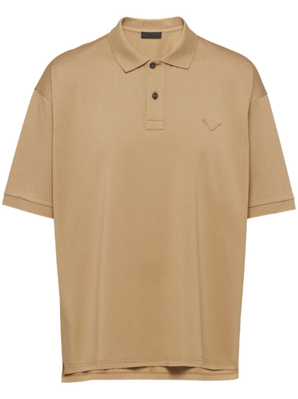 Prada triangle-logo polo shirt - Neutrals von Prada