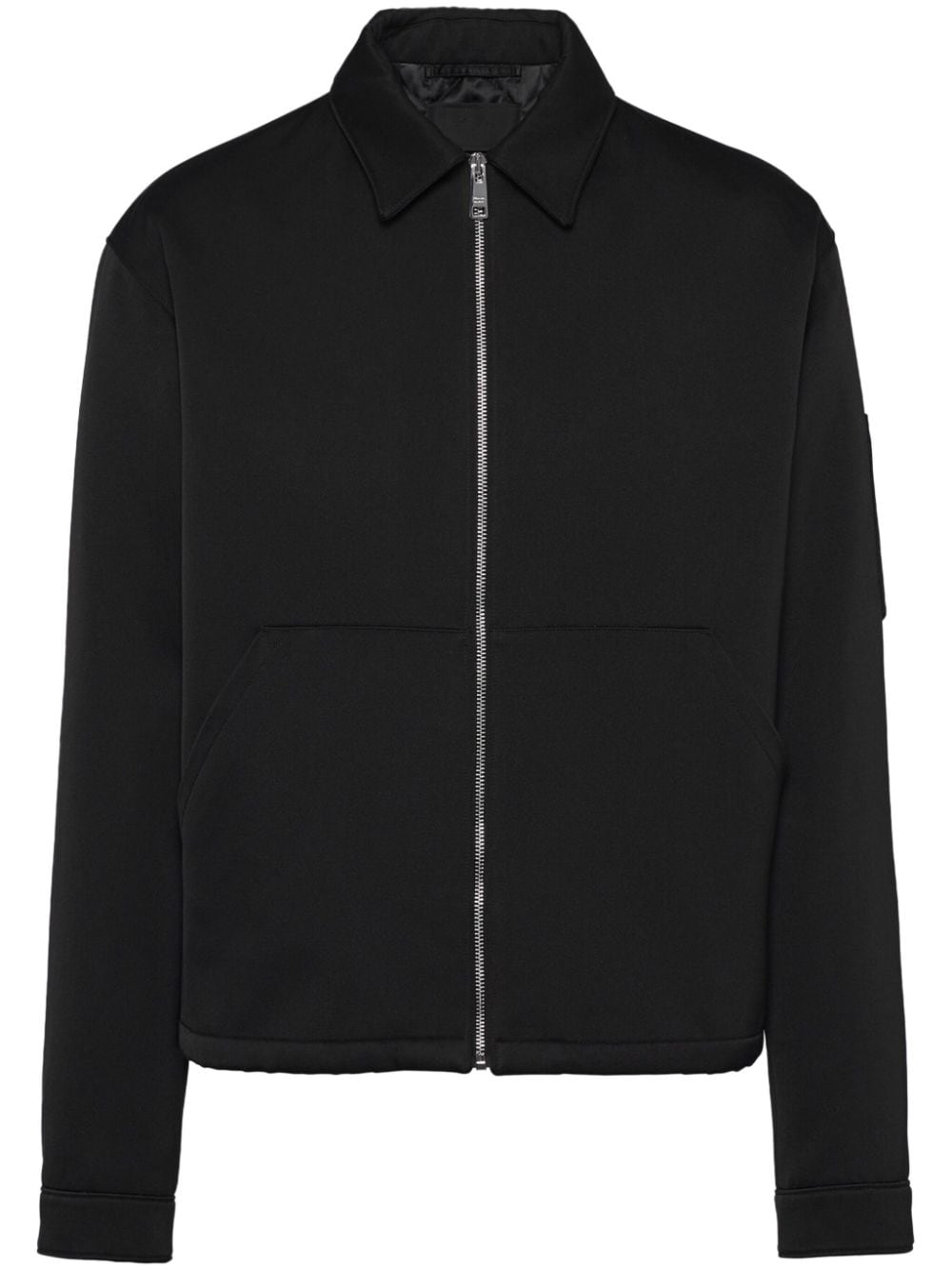 Prada triangle-logo blouson jacket - Black von Prada