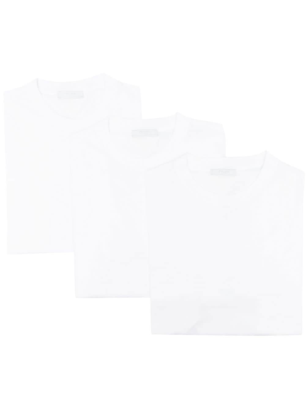 Prada triangle-logo short-sleeve T-shirt - White von Prada