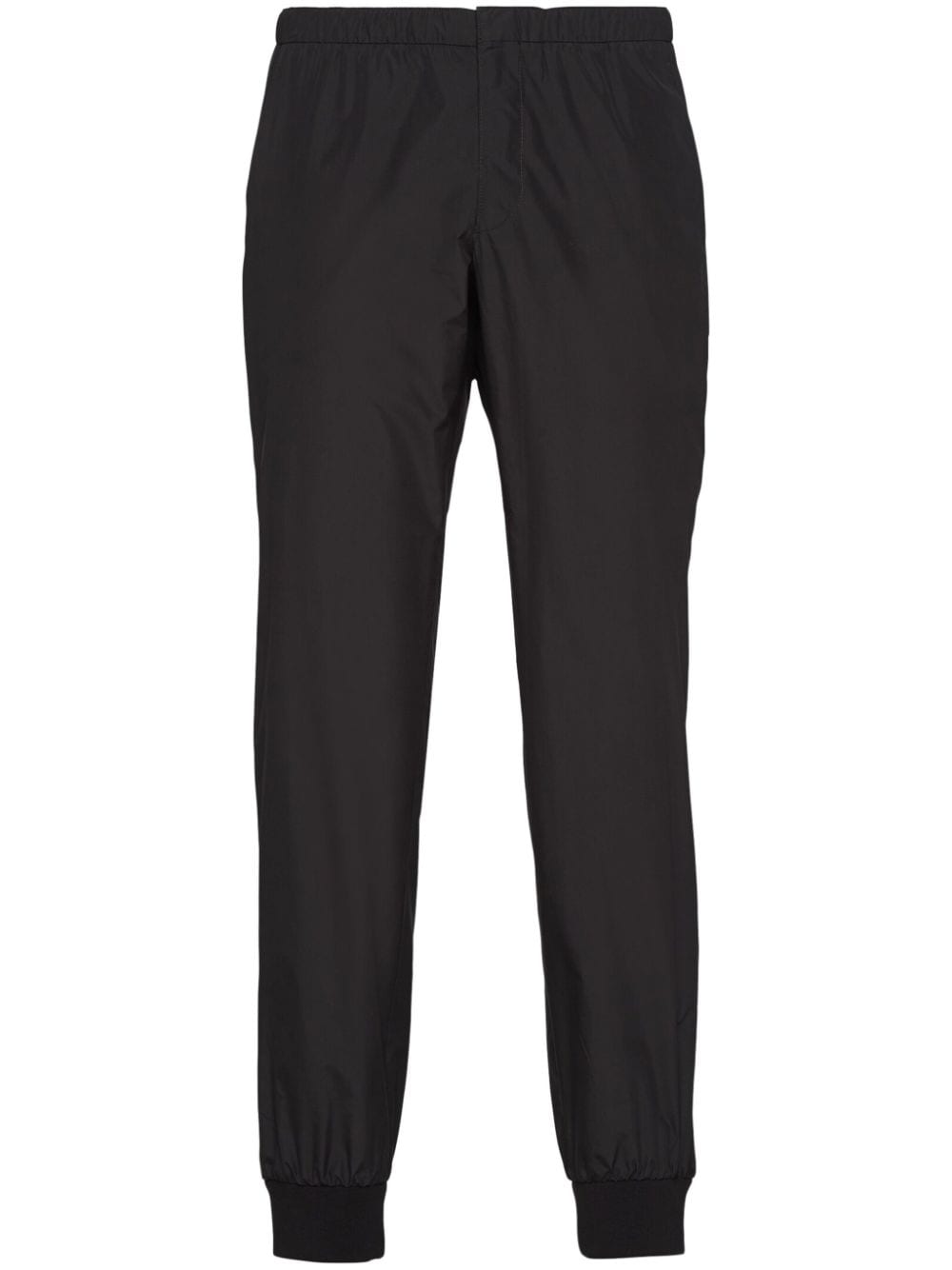 Prada triangle-logo silk-blend track pants - Black von Prada