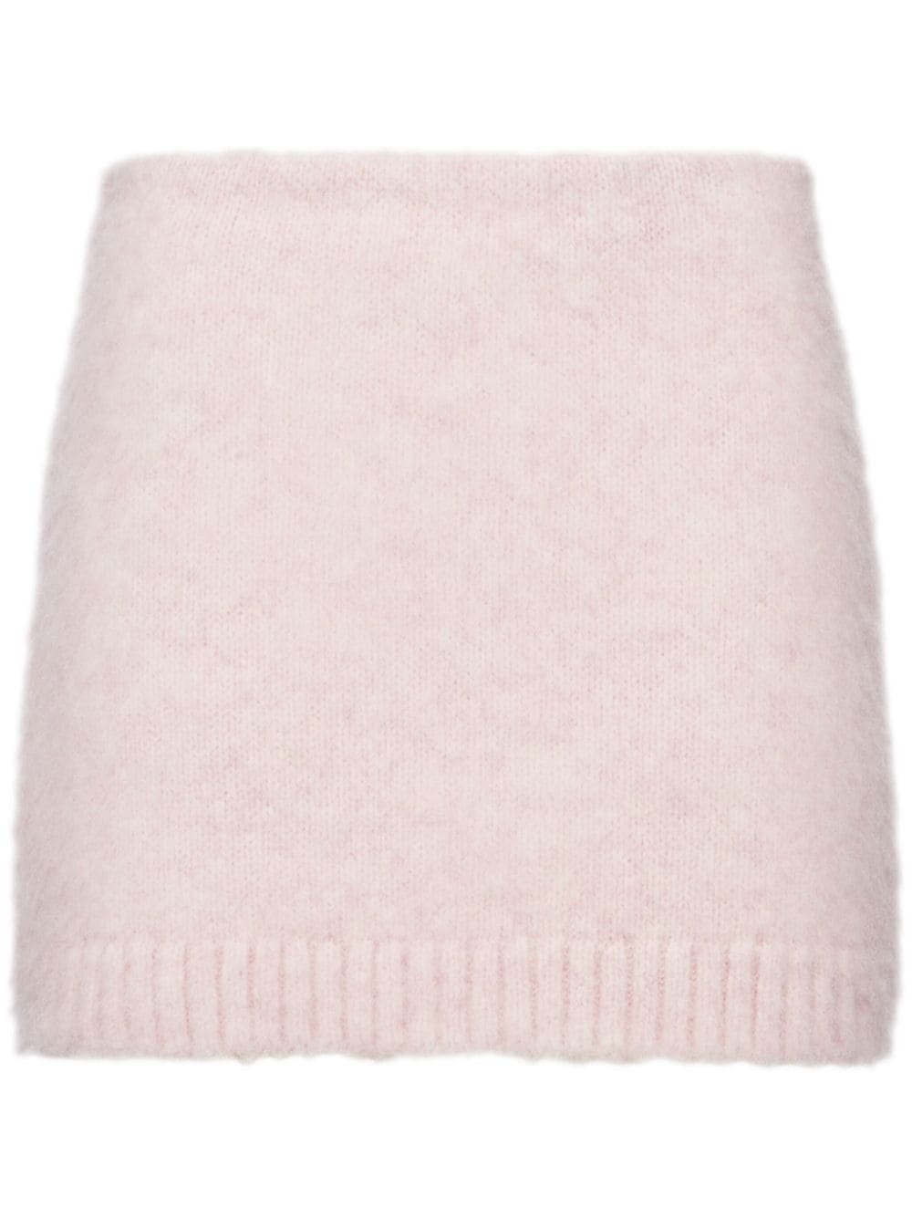 Prada triangle-logo wool miniskirt - Pink von Prada