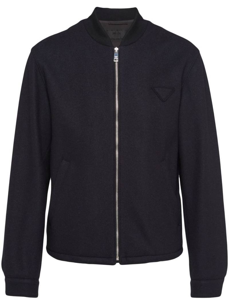 Prada triangle-logo blouson jacket - Black von Prada