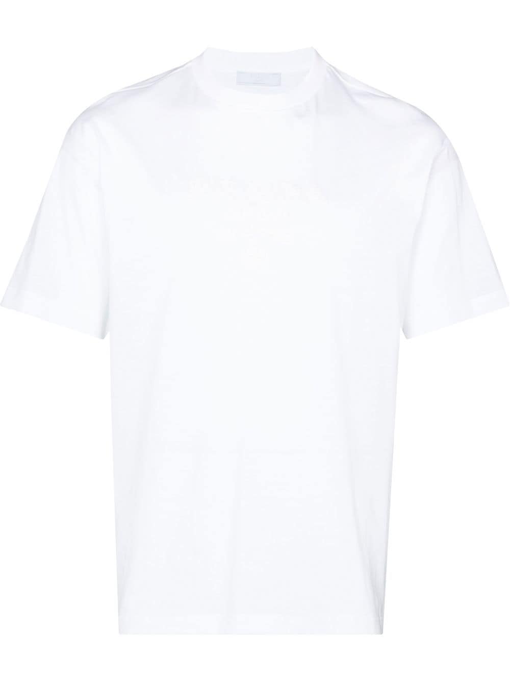 Prada tufted-logo crew-neck T-shirt - White von Prada