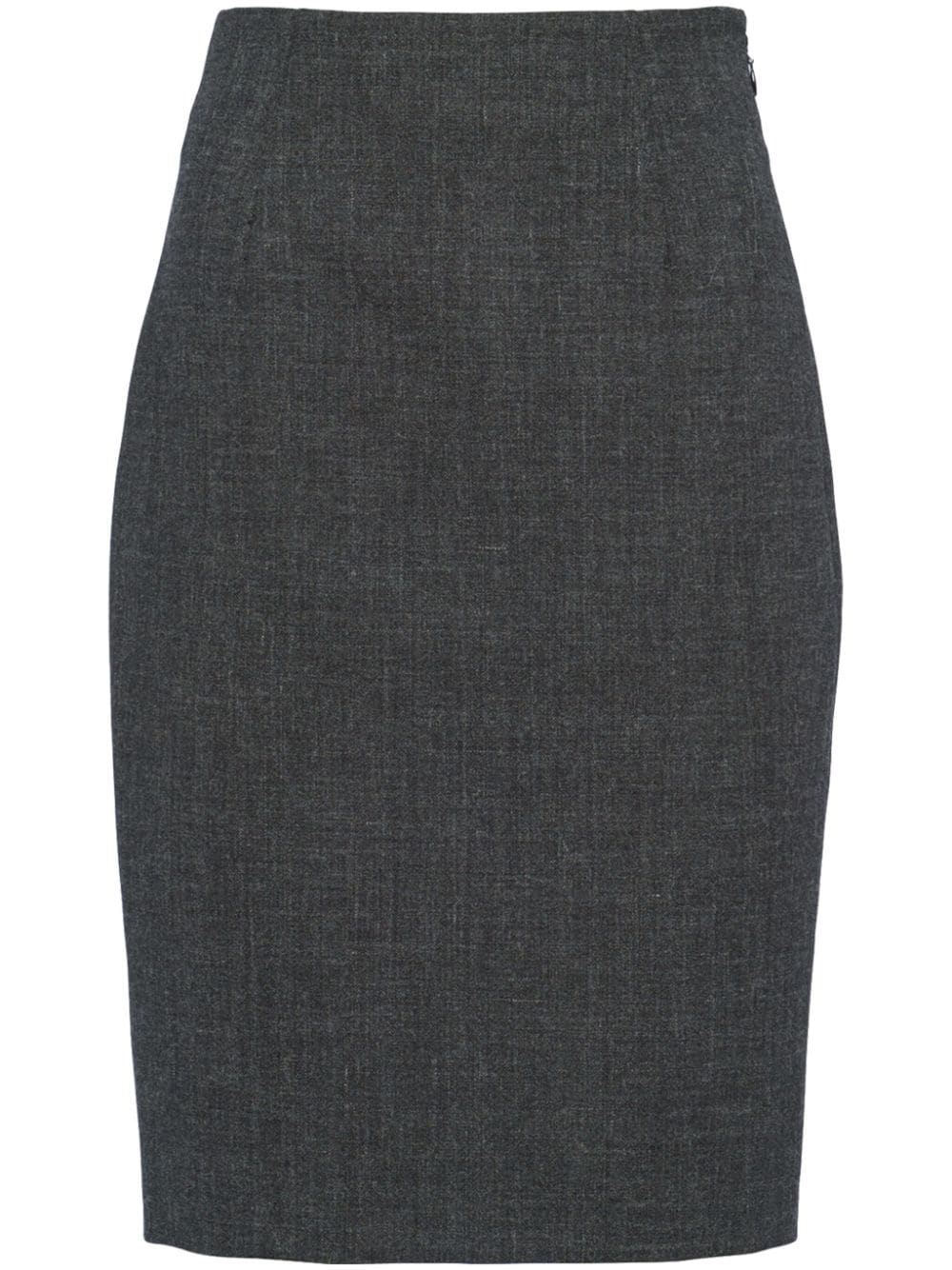 Prada virgin wool pencil miniskirt - Grey von Prada