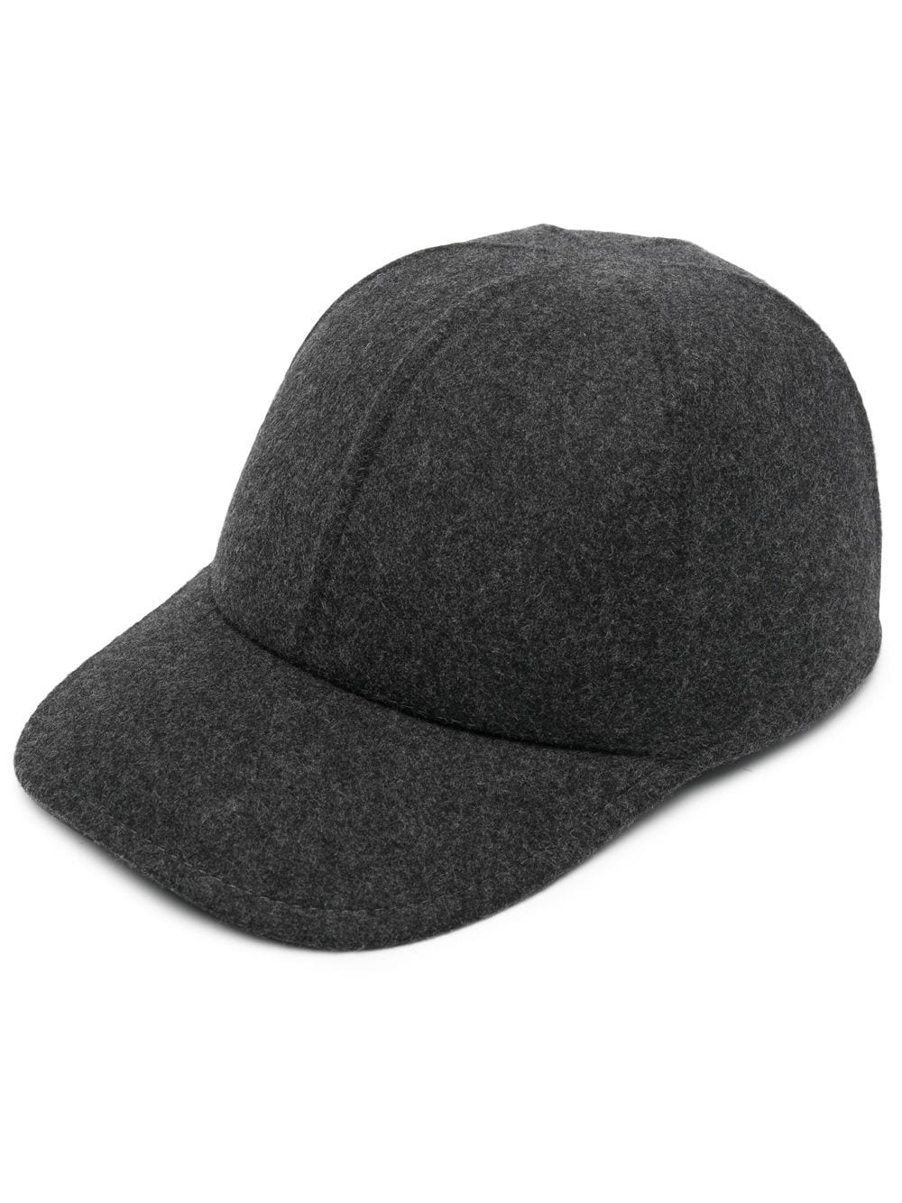 Prada triangle-logo felt baseball cap - Grey von Prada