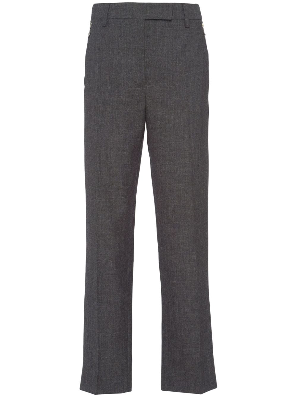 Prada zip-pocket wool trousers - Grey von Prada