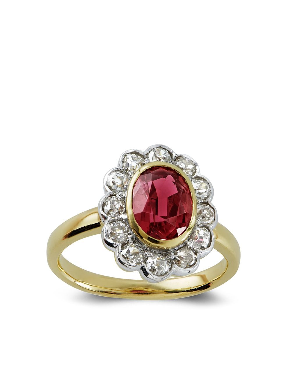 Pragnell Vintage 18kt yellow and white gold spinel ring von Pragnell Vintage