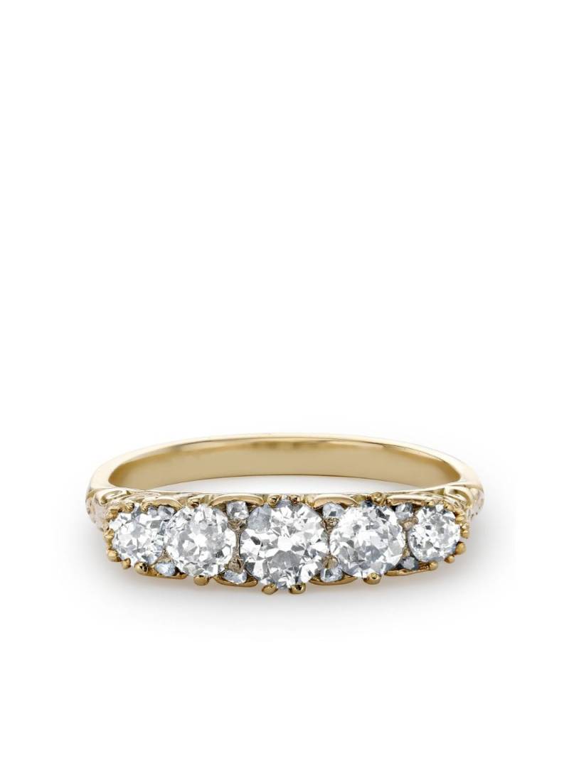 Pragnell Vintage 18kt yellow gold Victorian Five Stone diamond ring von Pragnell Vintage