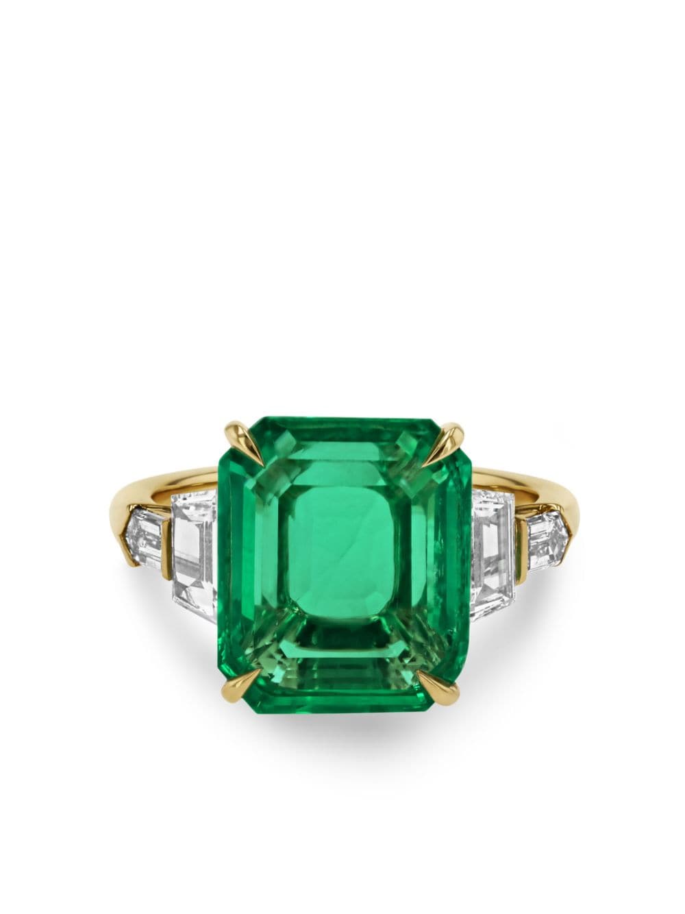 Pragnell Vintage 18kt yellow gold emerald diamond ring von Pragnell Vintage