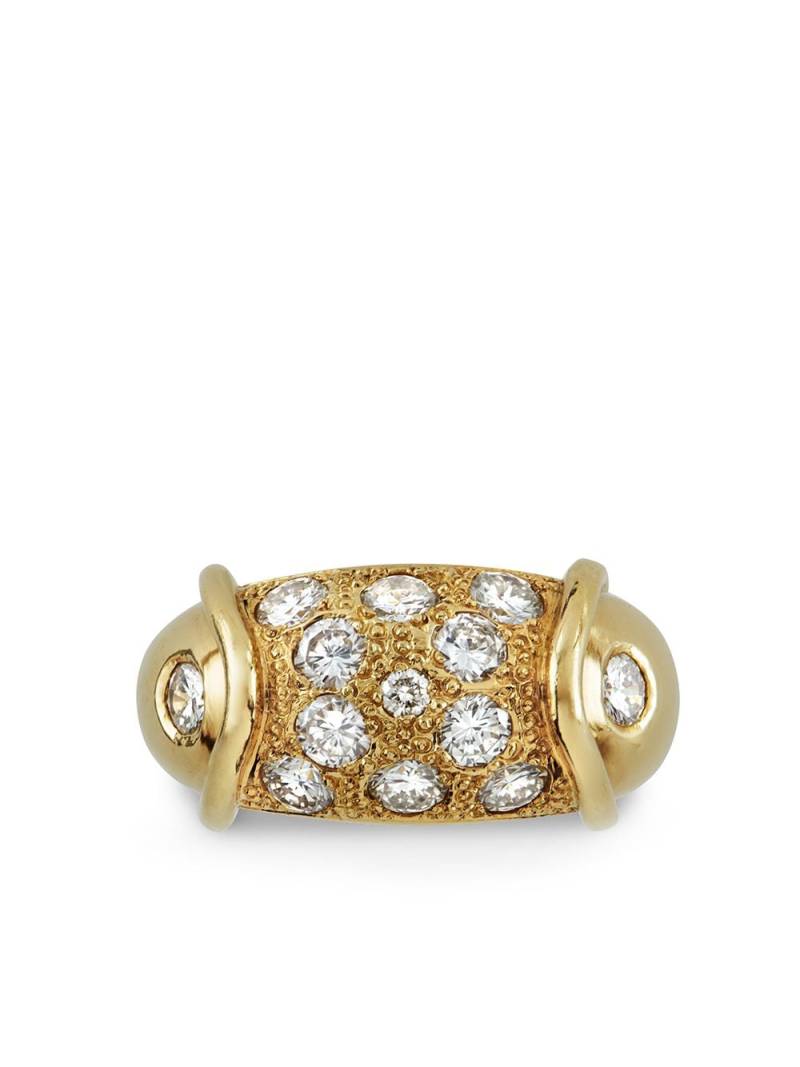 Pragnell Vintage 1941-1960 18kt yellow gold Retro diamond cocktail ring von Pragnell Vintage