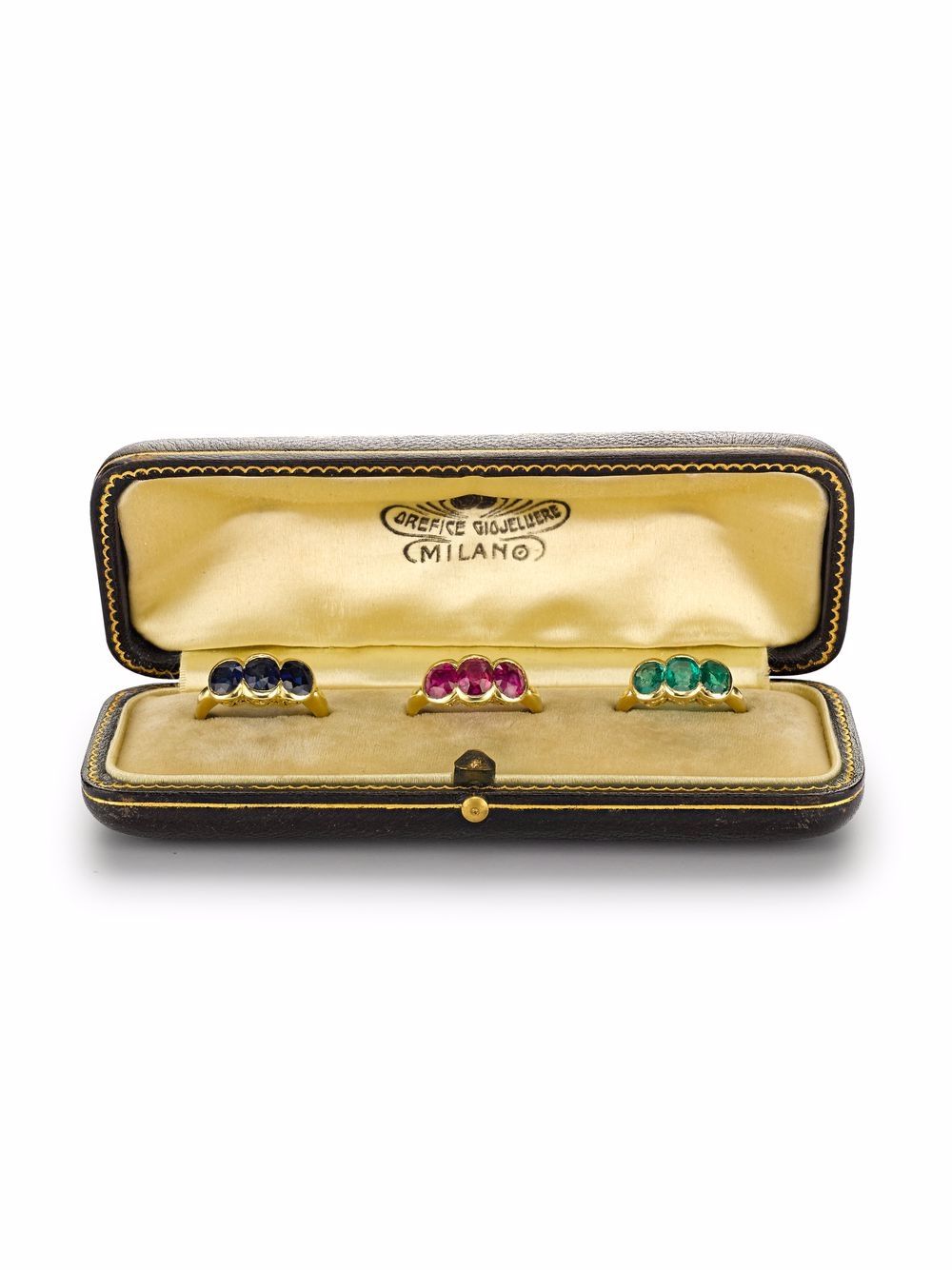 Pragnell Vintage pre-owned 18kt yellow gold Art Nouveau gemstone ring set von Pragnell Vintage