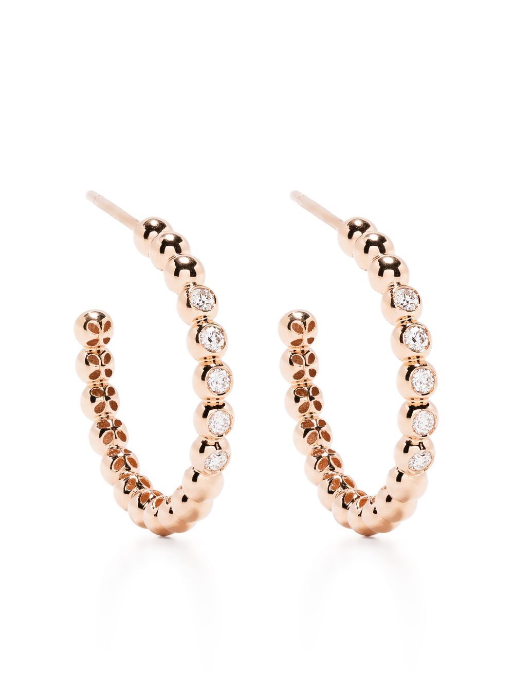 Pragnell 18kt rose gold Bohemia diamond large hoop earrings - Pink von Pragnell