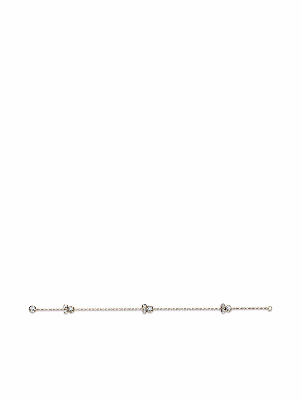 Pragnell 18kt rose gold Bubbles diamond chain bracelet - Pink von Pragnell