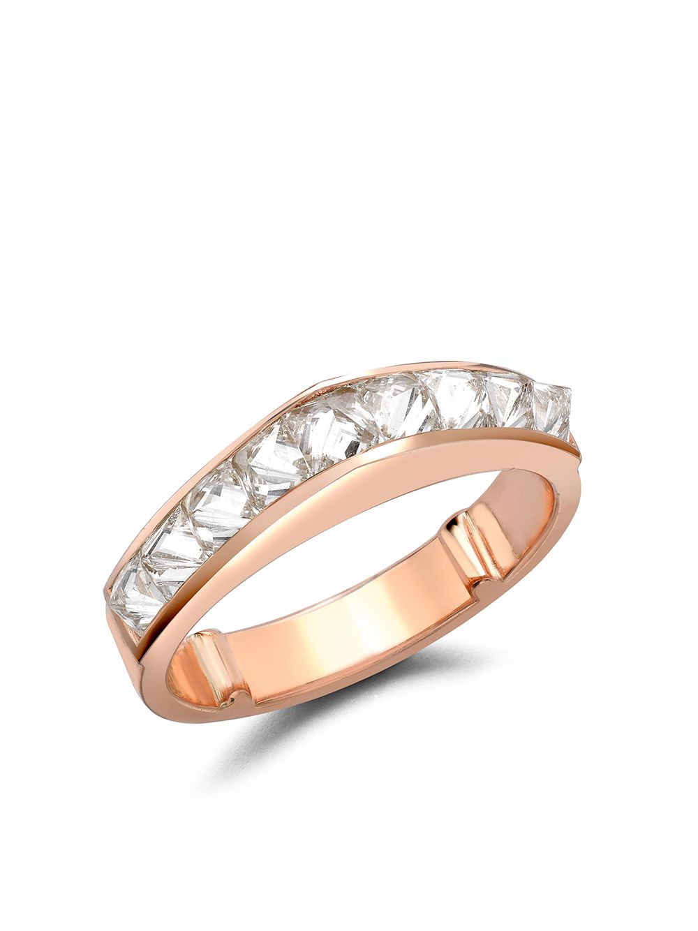 Pragnell 18kt rose gold RockChic diamond peaked ring - Pink von Pragnell