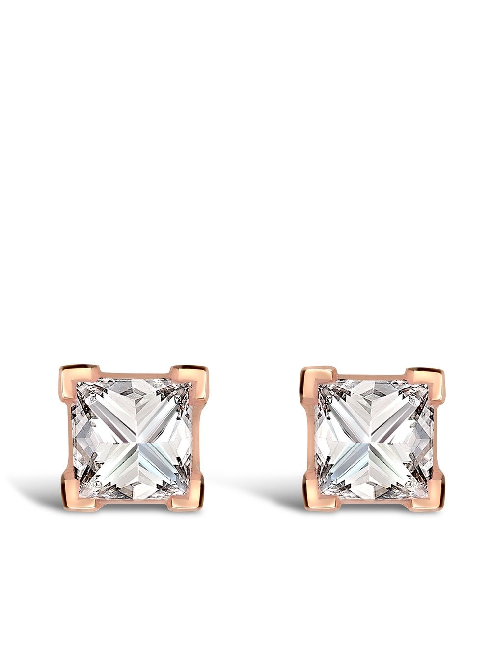 Pragnell 18kt rose gold RockChic diamond solitaire earrings - Pink von Pragnell