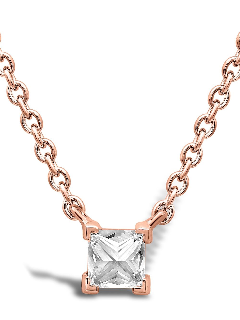 Pragnell 18kt rose gold RockChic diamond solitaire necklace - Pink von Pragnell