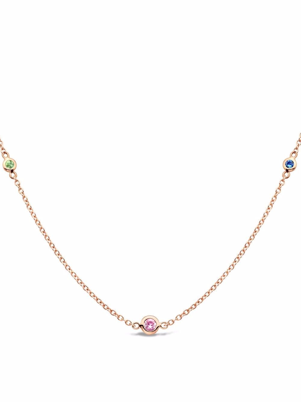 Pragnell 18kt rose gold Sundance rainbow sapphire necklace - Pink von Pragnell