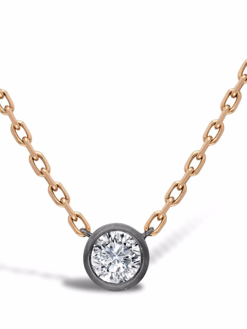 Pragnell 18kt rose gold and white gold Legacy old cut diamond pendant necklace - Pink von Pragnell