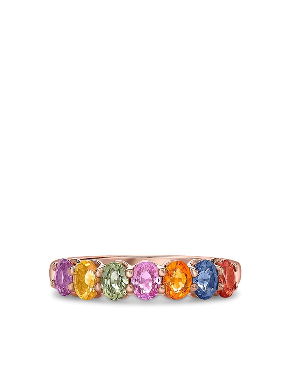 Pragnell 18kt rose gold sapphire Rainbow ring - Pink von Pragnell
