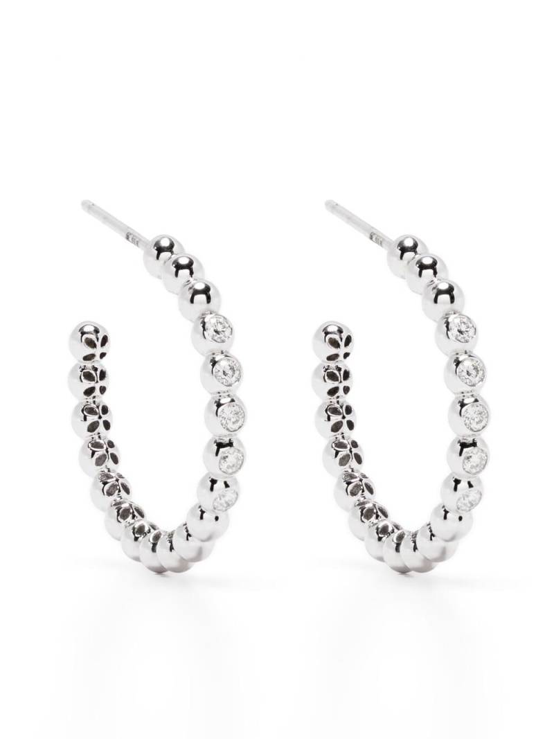 Pragnell 18kt white gold Bohemia diamond large hoop earrings - Silver von Pragnell