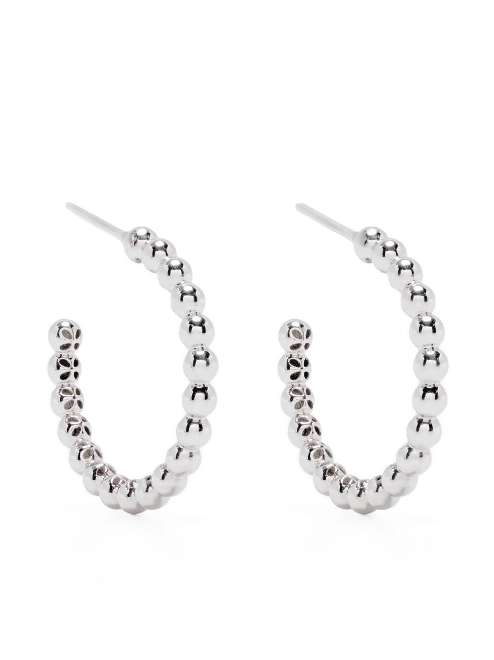 Pragnell 18kt white gold Bohemia plain large hoop earrings - Silver von Pragnell