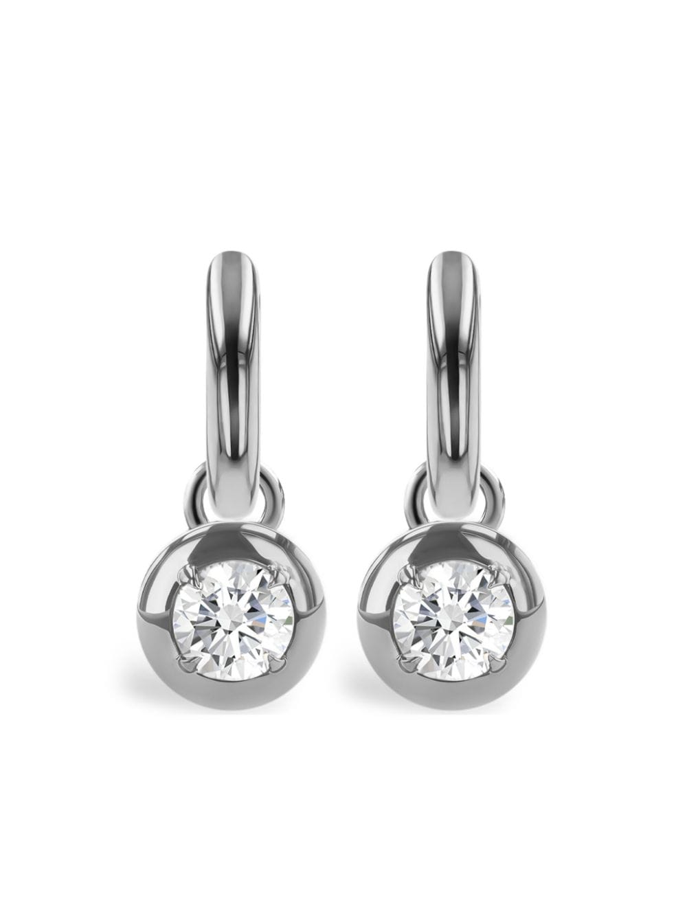 Pragnell 18kt white gold Skimming Stone diamond drop earrings von Pragnell