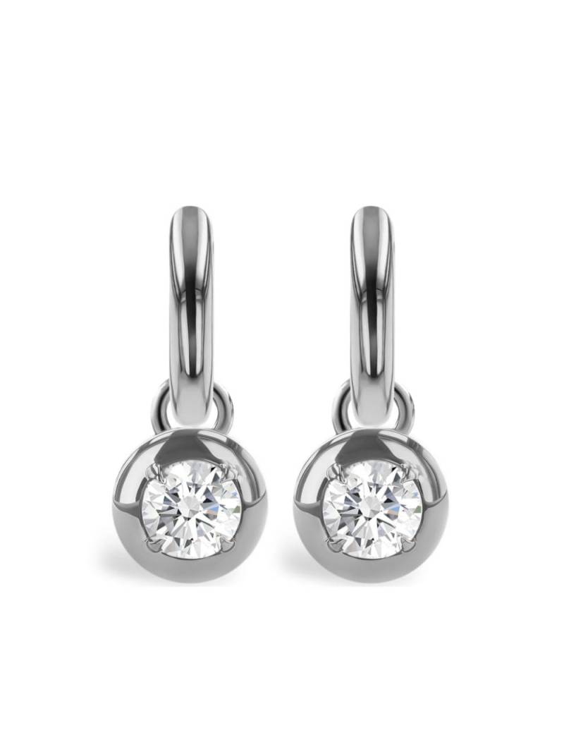 Pragnell 18kt white gold Skimming Stone diamond drop earrings von Pragnell