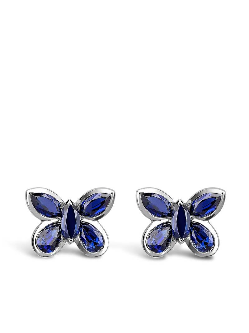 Pragnell 18kt white gold sapphire butterfly stud earrings - Silver von Pragnell