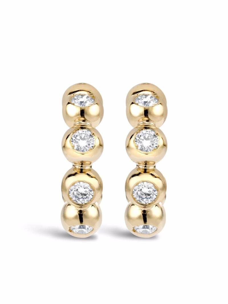 Pragnell 18kt yellow gold Bohemia diamond hoop earrings von Pragnell