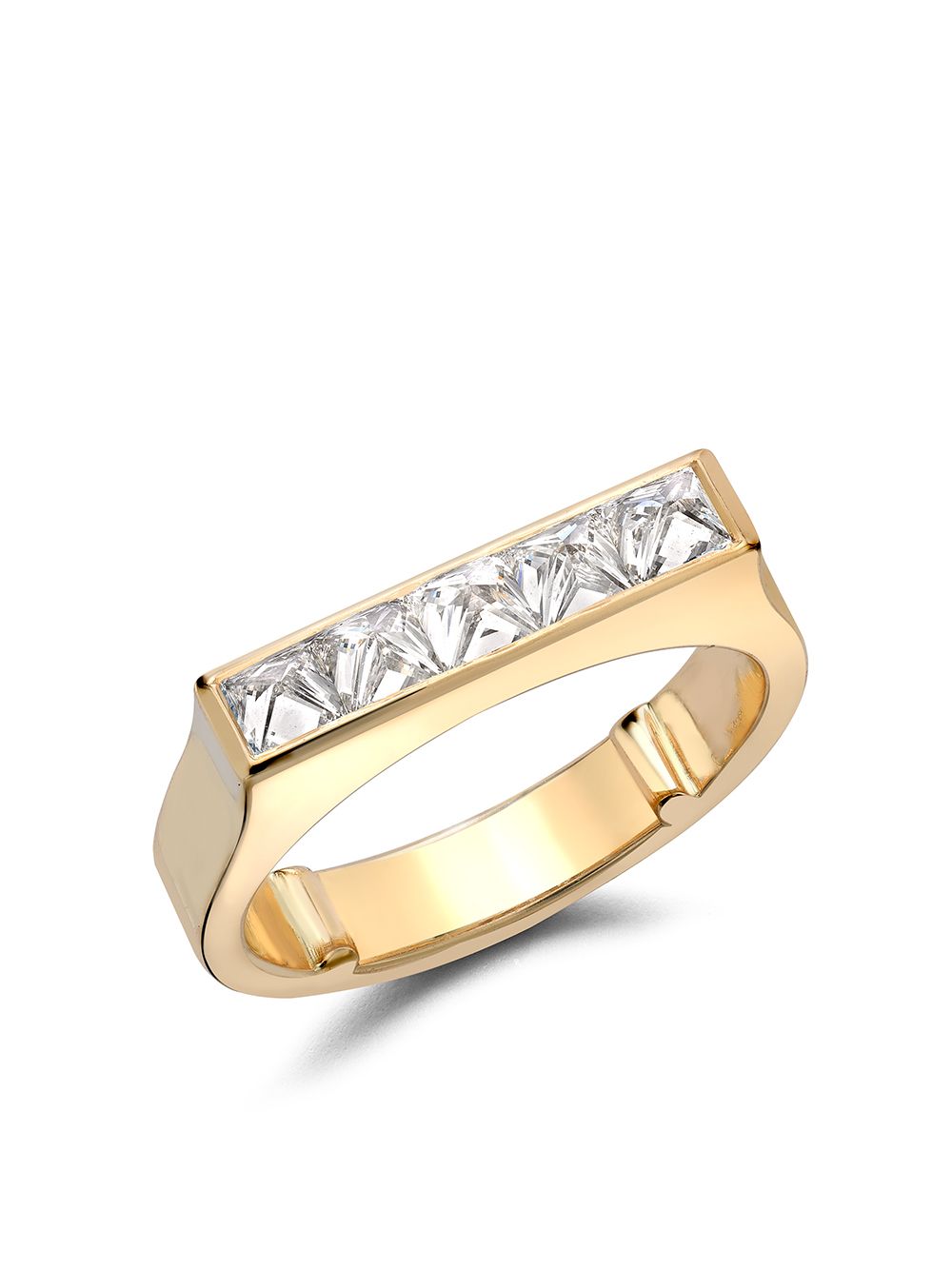 Pragnell 18kt yellow gold RockChic flat-topped diamond band von Pragnell