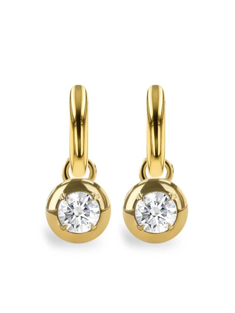 Pragnell 18kt yellow gold Skimming Stone diamond drop earrings von Pragnell