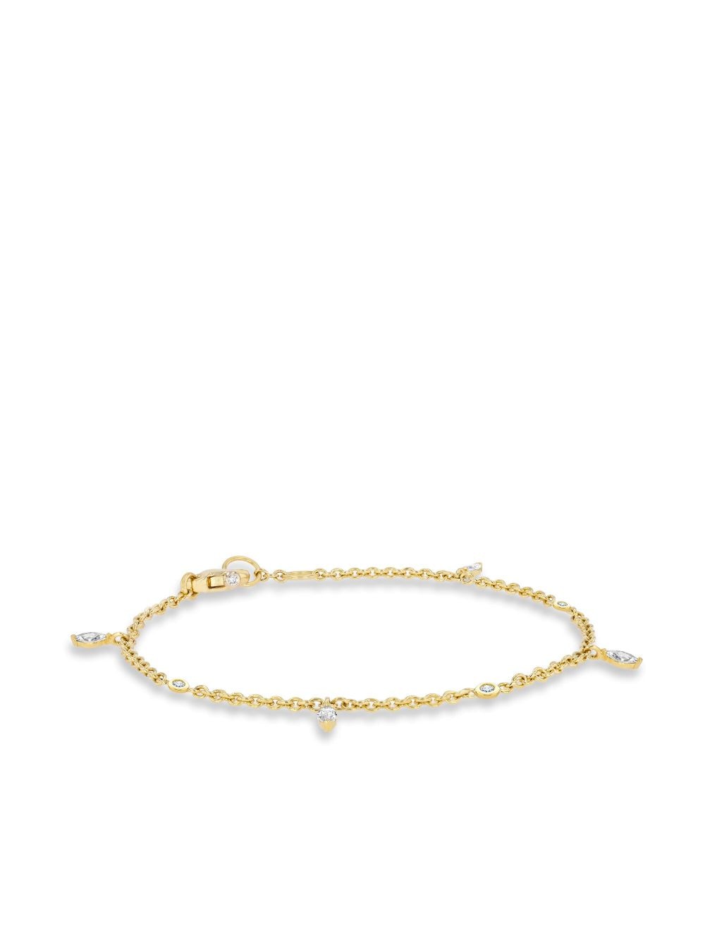 Pragnell 18kt yellow gold Sundance diamond charm bracelet von Pragnell