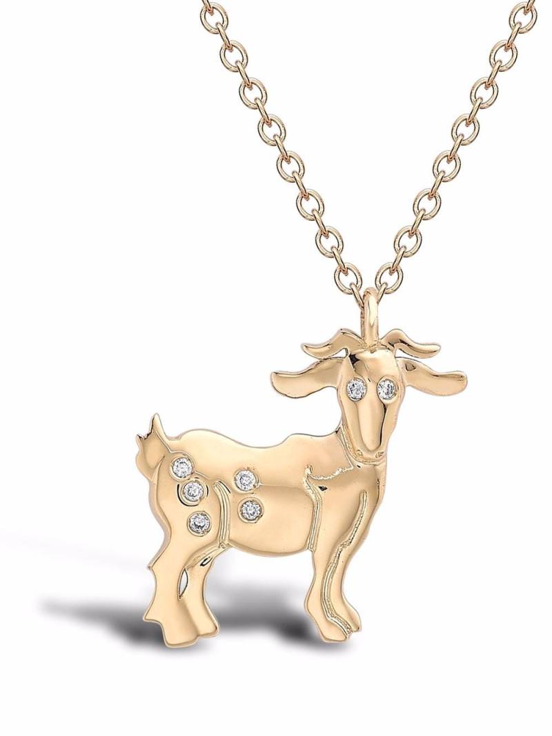 Pragnell 18kt yellow gold Zodiac Goat diamond pendant von Pragnell