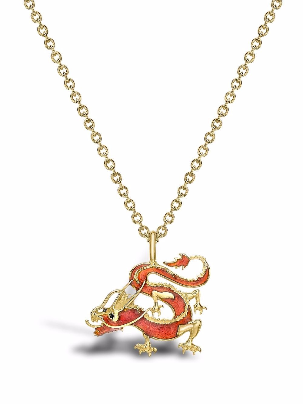 Pragnell 18kt yellow gold Zodiac dragon pendant necklace von Pragnell
