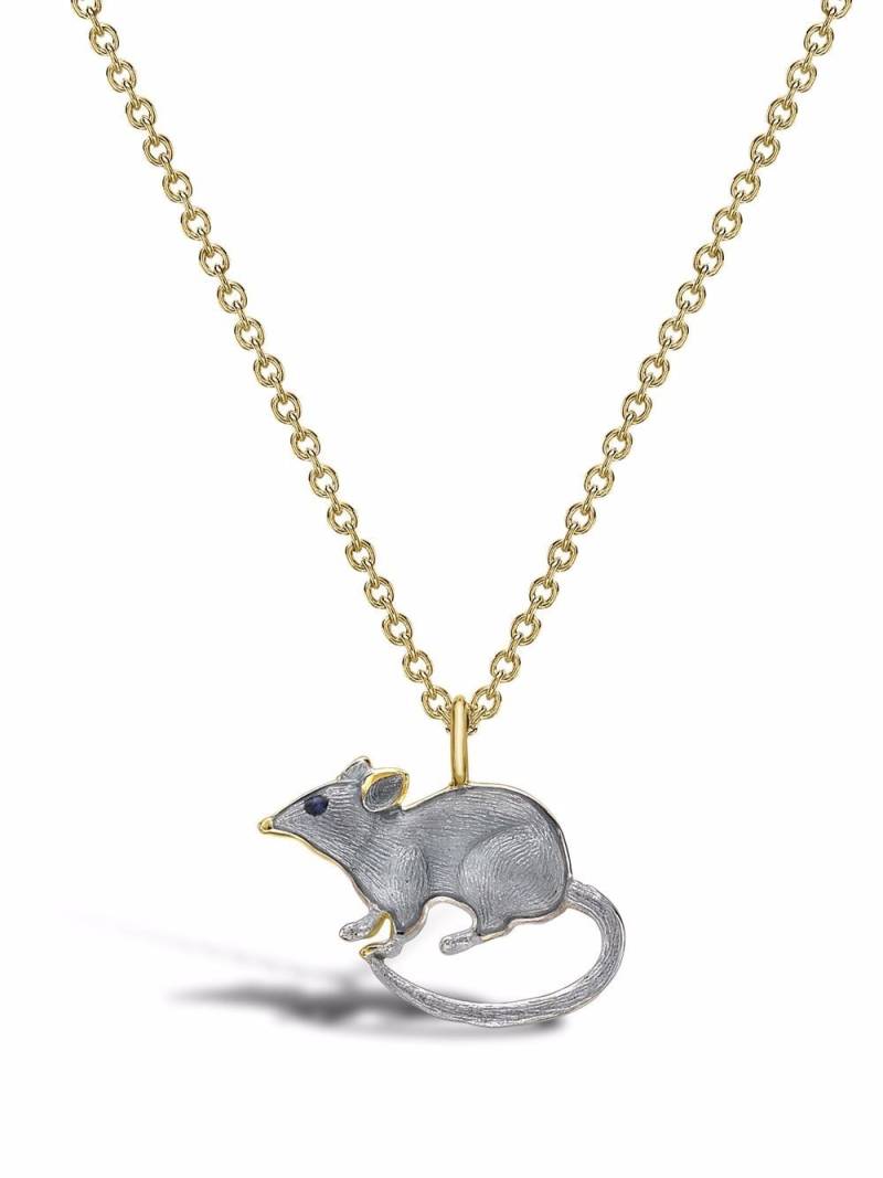 Pragnell 18kt yellow gold Zodiac rat pendant necklace von Pragnell