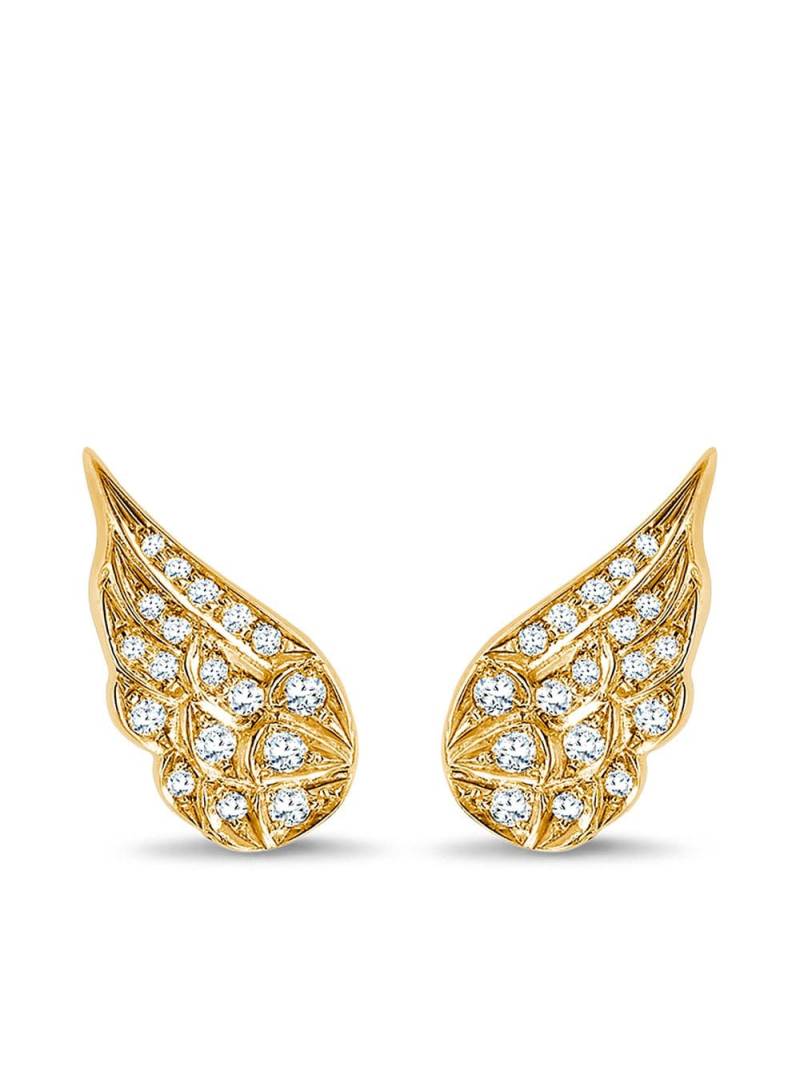 Pragnell 18kt yellow gold diamond Tiara earrings von Pragnell