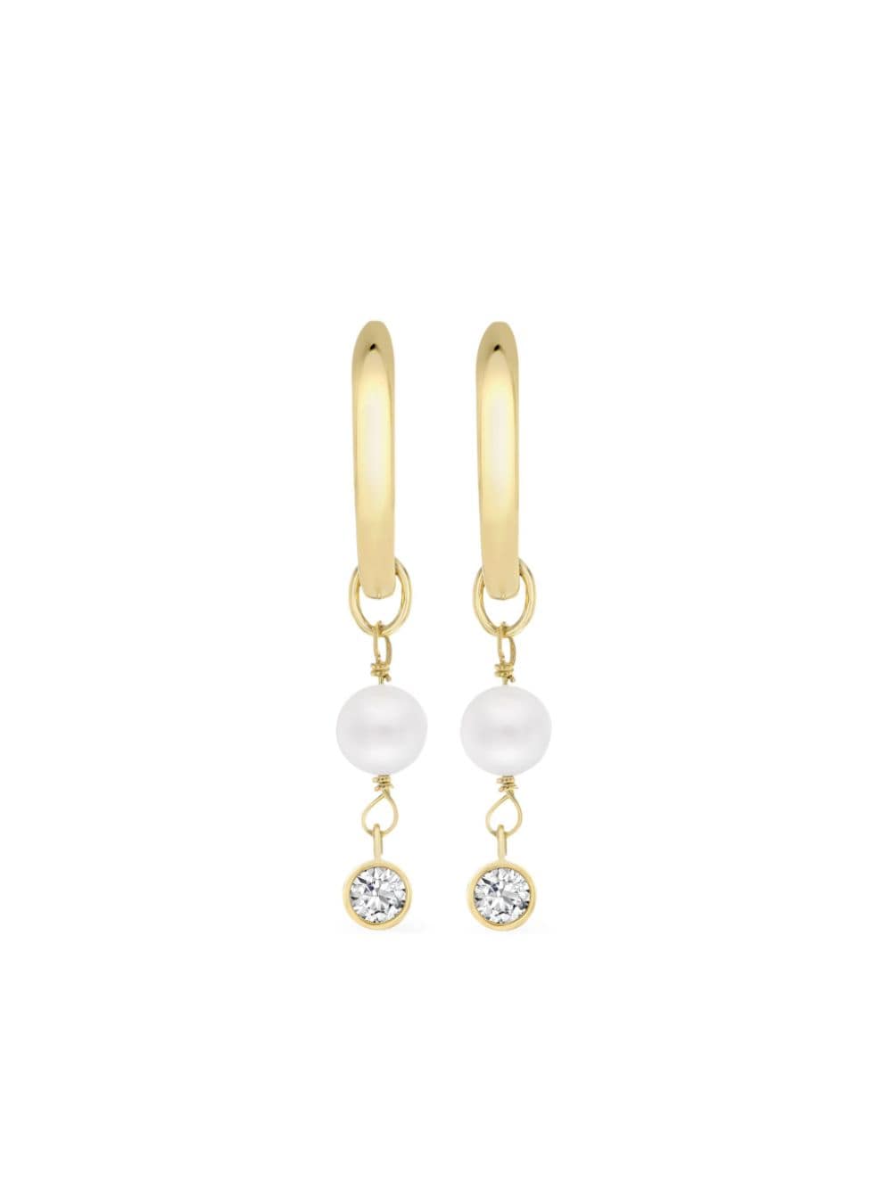 Pragnell 18kt yellow gold Sundance diamond and pearl earrings von Pragnell